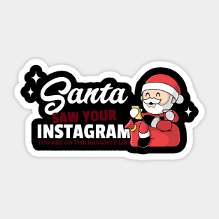 Santa and Instagram Sticker